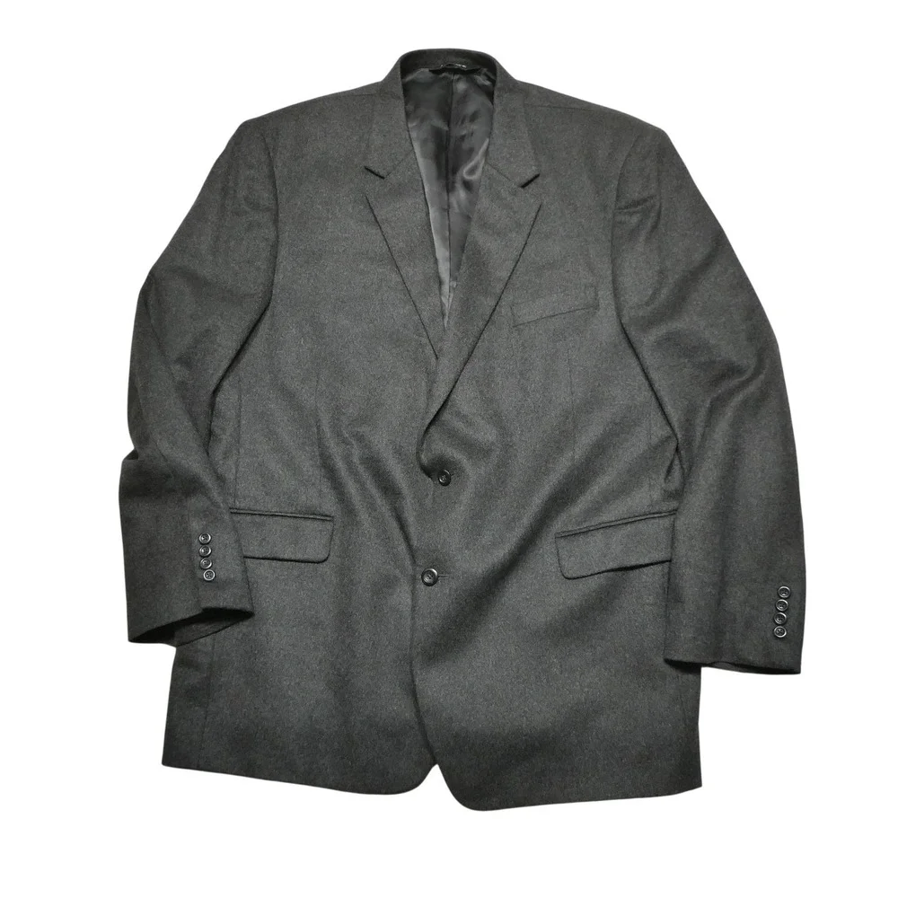 Jos A Bank Blazer Mens 50 Long Gray 100% Cashmere Two Button Sport Coat Jacket